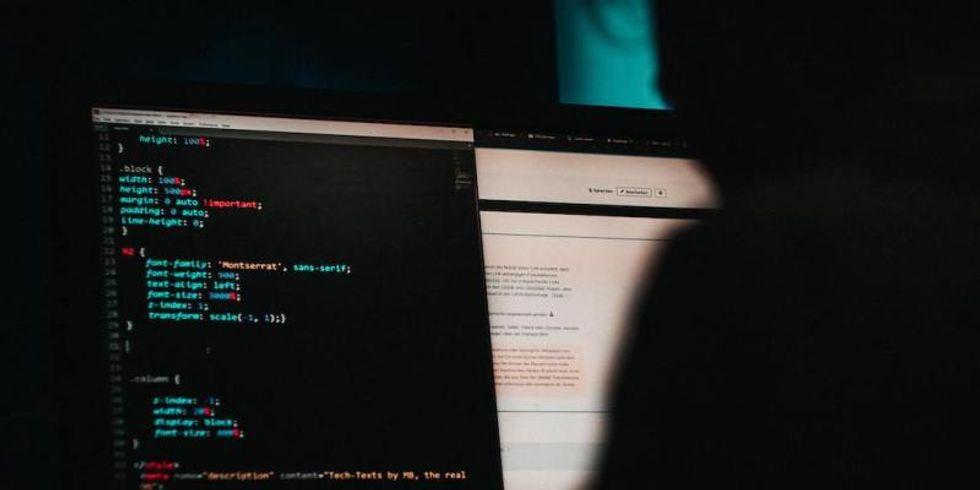 Computerbildschirm mit Code
