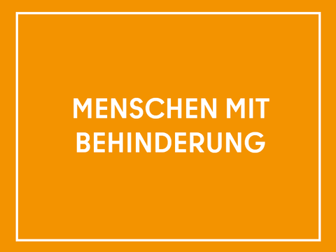 Teaser mit der Aufschrift Menschen mit Behinderung