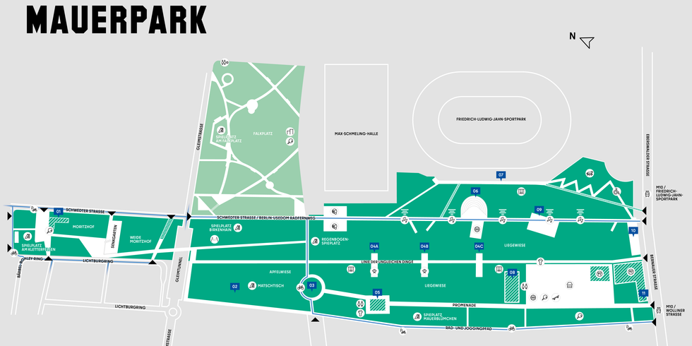 Plan vom Mauerpark, 03/2025