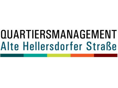 Abbildung mit der Aufschrift Quartiersmanagement Alte Hellersdorfer Straße