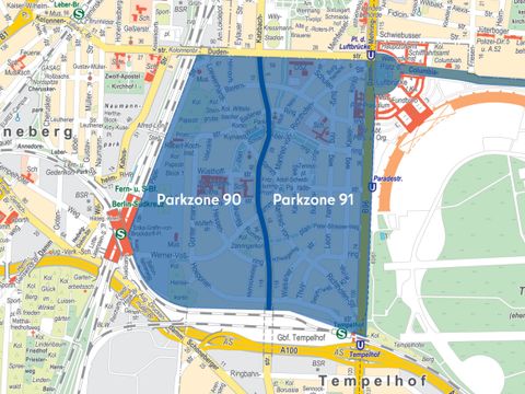 Die neuen Parkzonen 90 und 91