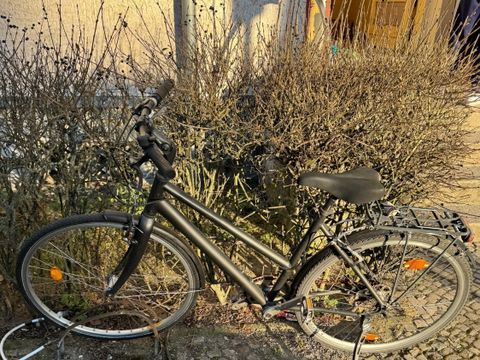 Schwarzes Damenfahrrad