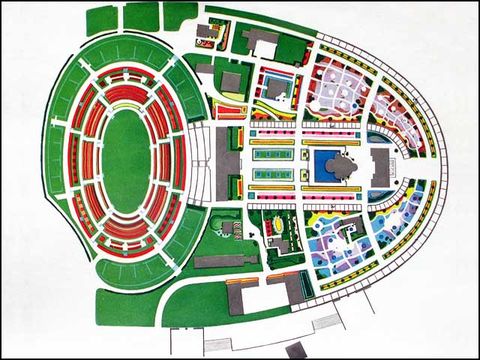 Messegelände, Frühjahrsblumenschau 1935, Schaubild