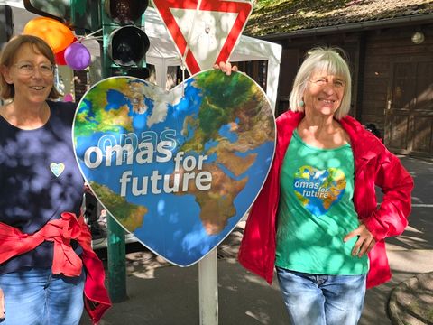 Die "Omas for Future" waren auch im Einsatz