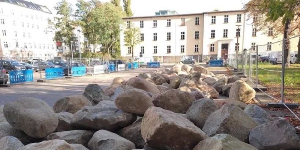 Lagerplatz für Findlinge