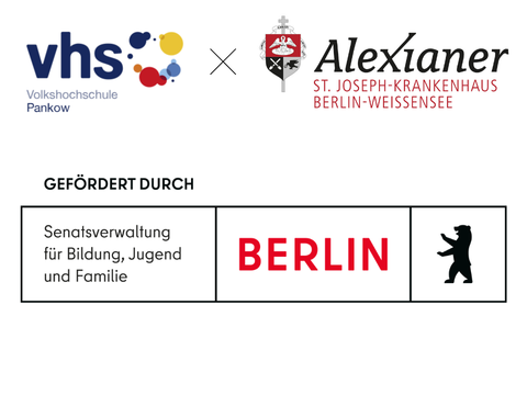 Logos vhs Pankow und Alexianer St. Joseph Krankenhaus Berlin-Weißensee