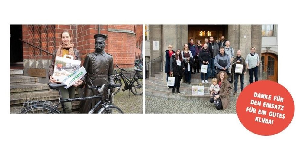 Teilnehmende an bezirklicher Preisvergabe Wettbewerb STADTRADELN