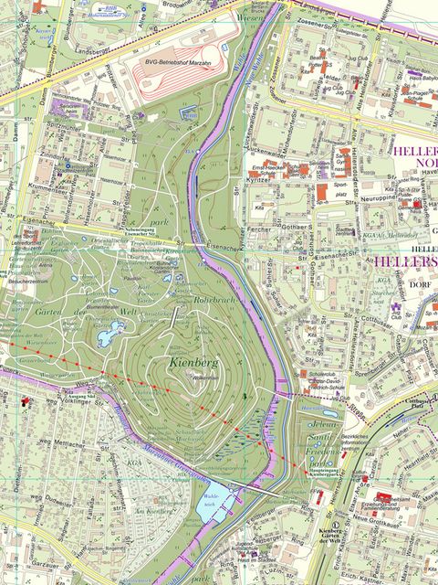 Ausschnitt der Bezirkskarte Marzahn-Hellersdorf