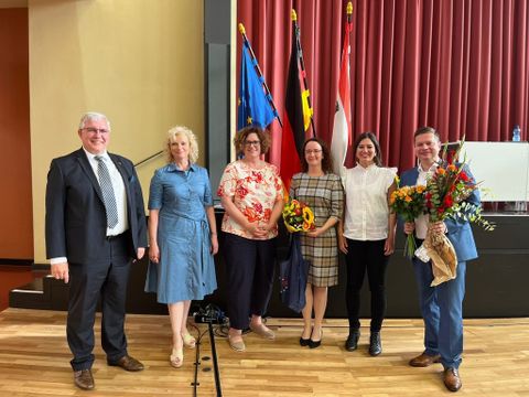 v.l.n.r.: Gregor Hoffmann, Dr. Catrin Gocksch, Camilla Schuler, Sandy Mattes, Filiz Keküllüoğlu, Martin Schaefer