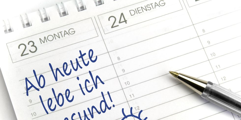 Schriftzug Ab heute lebe ich gesund