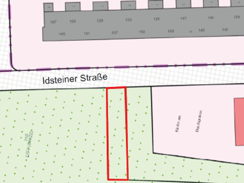 Lage des einzuziehenden Grundstücks