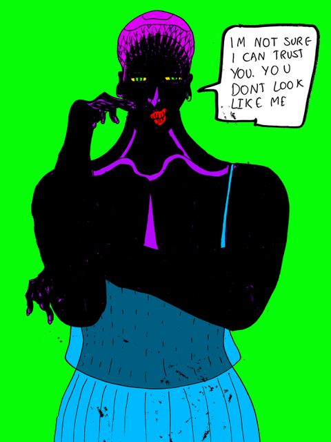 Danielle Brathwaite-Shirley, Skeptical, 2025. Archival Inkjet Print, 100 x 70 cm Courtesy the artist and NOME, Berlin (Bild: Danielle Brathwaite-Shirley)