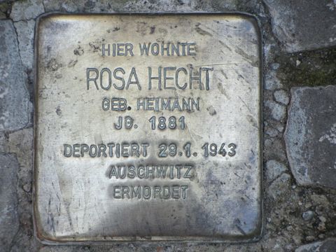 Stolperstein Rosa Hecht, Foto: F. Siebold, Juni 2013