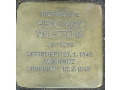 Stolperstein Heinz Max Wolffsohn (Bild: Stolpersteine-Initiative CW, Hupka)