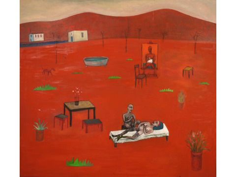 Thomas J. Richter: "Großes Rotes Bild", Öl auf Leinwand, 160 x 180cm, 2014 (Bild: Thomas J. Richter)