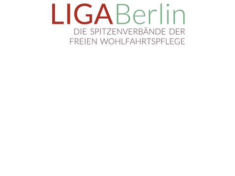 Das Bild zeigt das Logo der Liga der Spitzenverbände der Freien Wohlfahrtspflege in Berlin.