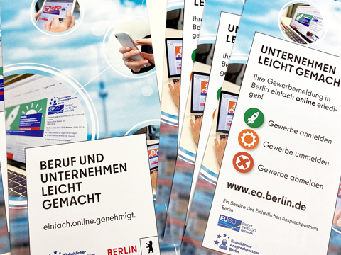 Bild von den Flyers vom EA Berlin