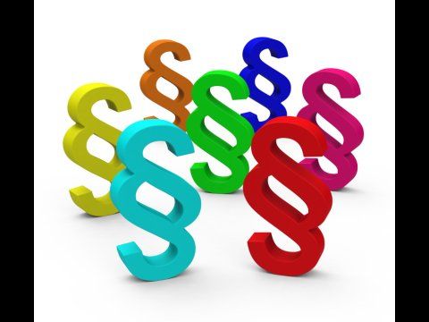 Farbige Paragraphenzeichen