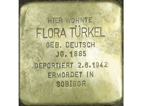 Stolperstein Flora Türkel (Bild: Stolpersteine-Initiative CW, Hupka)