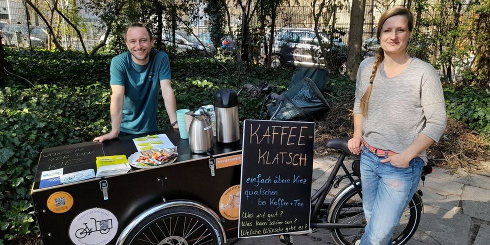 Florian Seitz und Carolin Kleeberg von der Mobilen Stadtteilarbeit
