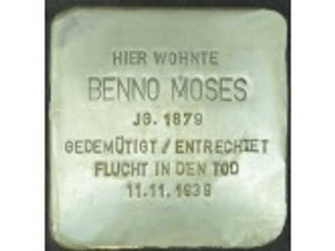Stolperstein Benno Moses (Bild: Stolpersteine-Initiative, H.-J. Hupka)