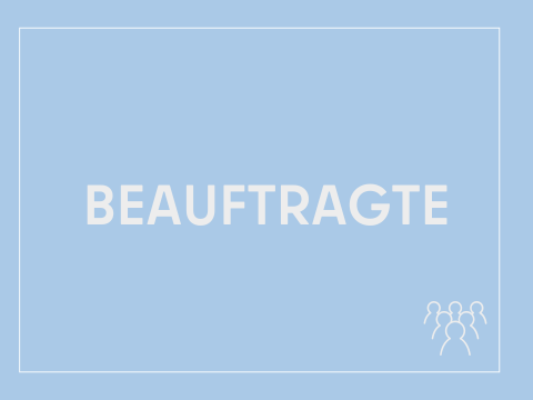 Kachel mit der Aufschrift Beauftragte