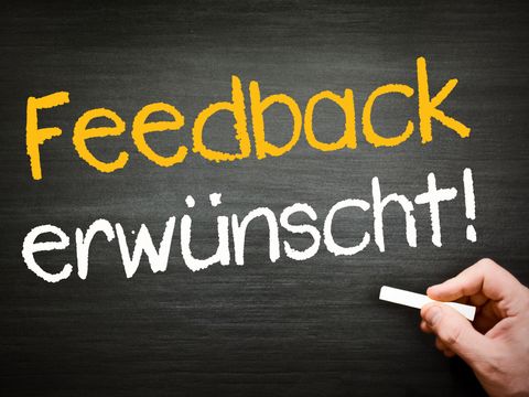 Tafel Schrift Feedback erwünscht