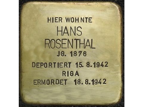 Stolperstein Hans Rosenthal (Bild: Stolpersteine-Initiative CW, Hupka)