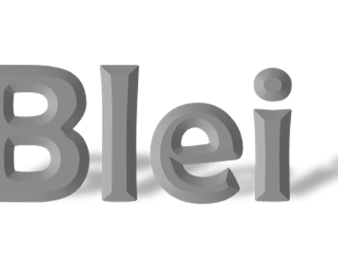 Schriftzug Blei mit Schatten