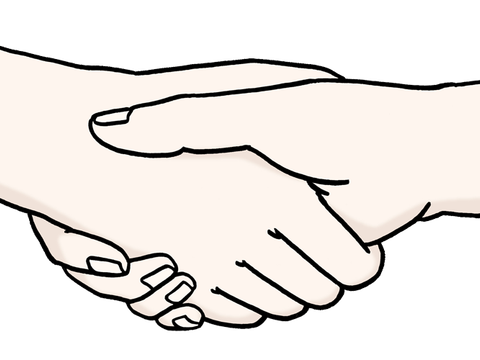 Sich die Hand geben