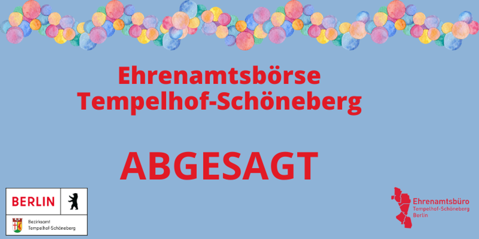 ehrenamtsbörse abgesagt