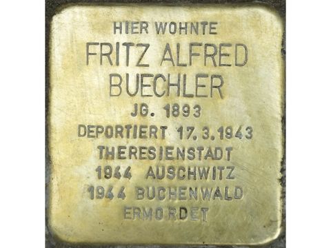 Stolperstein Fritz Alfred Buechler (Bild: Stolpersteine-Initiative CW, Hupka)