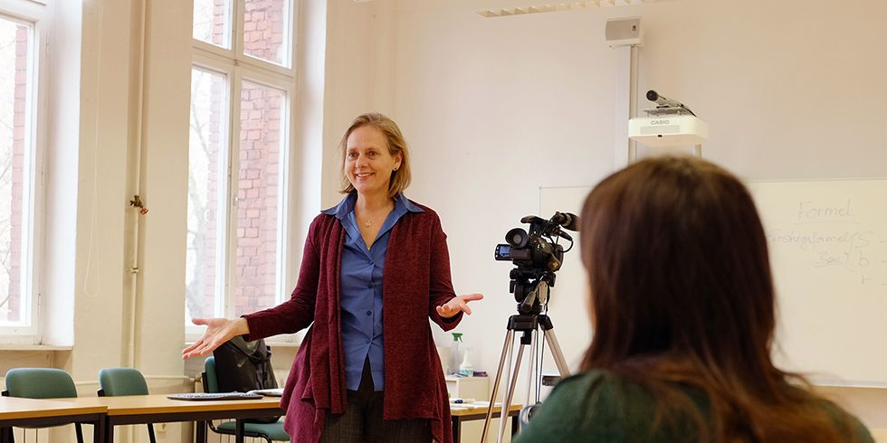 Claudia Berghaus im Kurs Rhetorik