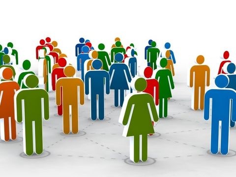 Abstrakte farbige Silhouetten