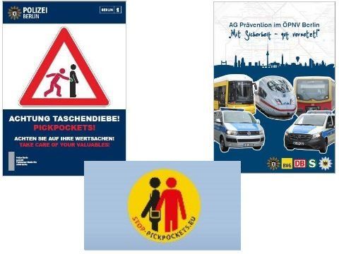 Plakate zur Präventionsaktion (Bild: Polizei Berlin)