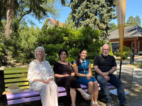 Quasselbank auf dem St. Sebastian Friedhof