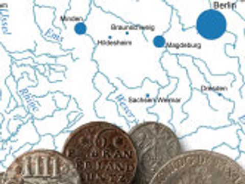 2018 Herkunftsorte der Tonpfeifen und Münzfunde aus dem alten Berliner Rathaus