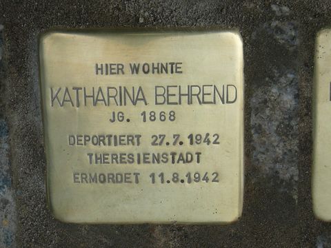 Stolperstein Katharina Behrend (Bild: Stolpersteine-Initiative CW, W. Knoll)