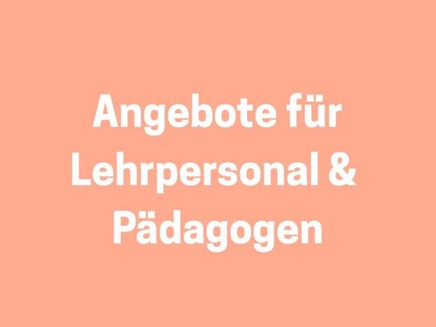 Webseite Banner - Banner für Angebote für Lehrpersonal und Pädagogen