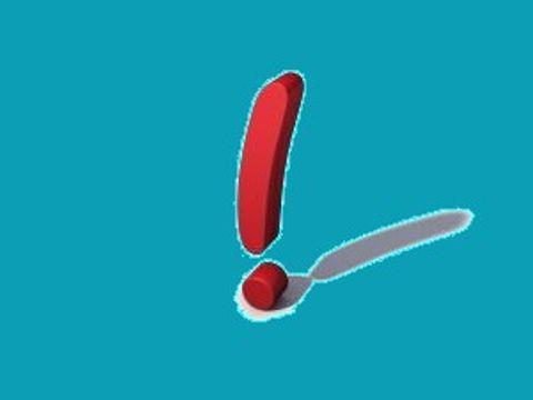 Ausrufezeiochen hintergrund blau