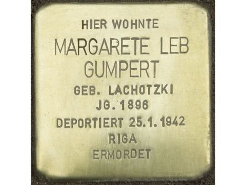 Stolperstein Margarete Leb Gumpert (Bild: Stolpersteine-Initiative CW, H.-J. Hupka)