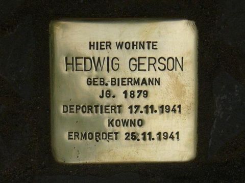 Stolperstein Hedwig Gerson (Bild: Wolfgang Knoll)