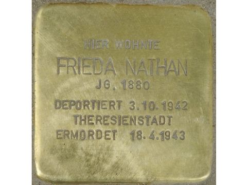 Stolperstein Frieda Nathan (Bild: Stolpersteine-Initiative CW, Hupka)