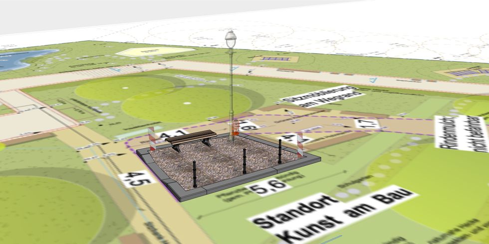 Visualisierung des geplanten Kunstwerks o.T. von Ulf Neumann