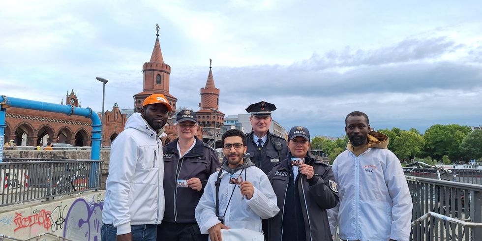Polizei und Nachtlichter