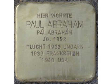 Stolperstein für Paul Abraham