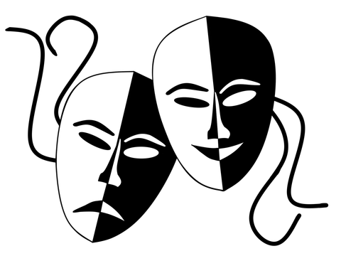 schwarz/weiss Masken Theater