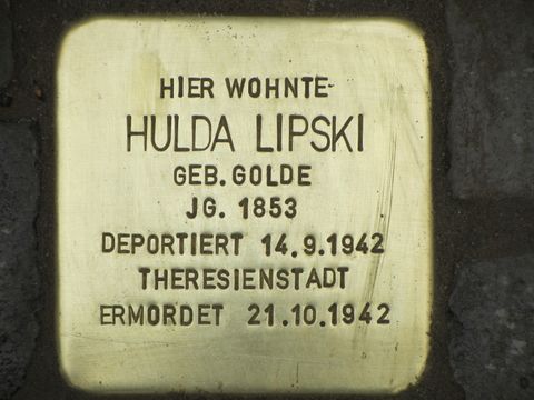 Stolperstein Hulda Lipski, Foto: F. Siebold, April 2013
