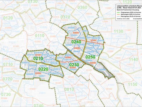Kartenansicht Bezirk Friedrichshain-Kreuzberg
