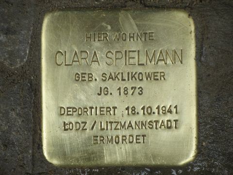 Stolperstein Clara Spielmann (Bild: Stolpersteine-Initiative CW, Siebold)